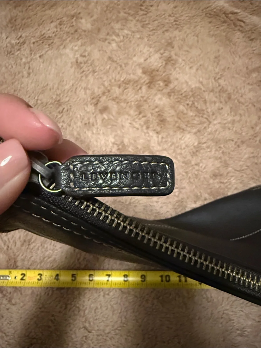 Levenger Black Pebbled Leather Zip Portfolio Organizer